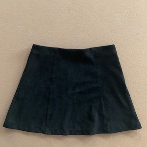 Brandy Melville Black Suede Mini Skirt